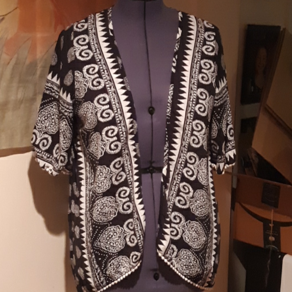 Black and White Kimono
